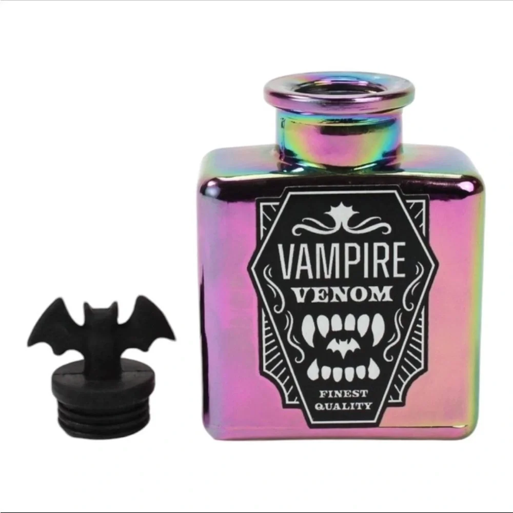 Target bullseye set of 3 Halloween Potion Bottles - Iridescent Black